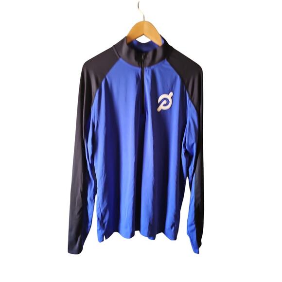 Rhone Peloton sz large blue black 1/4 zip size large MT115 - Picture 2 of 7